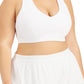 ID Ideology Women's Match Set Sports Bra White Size 1X