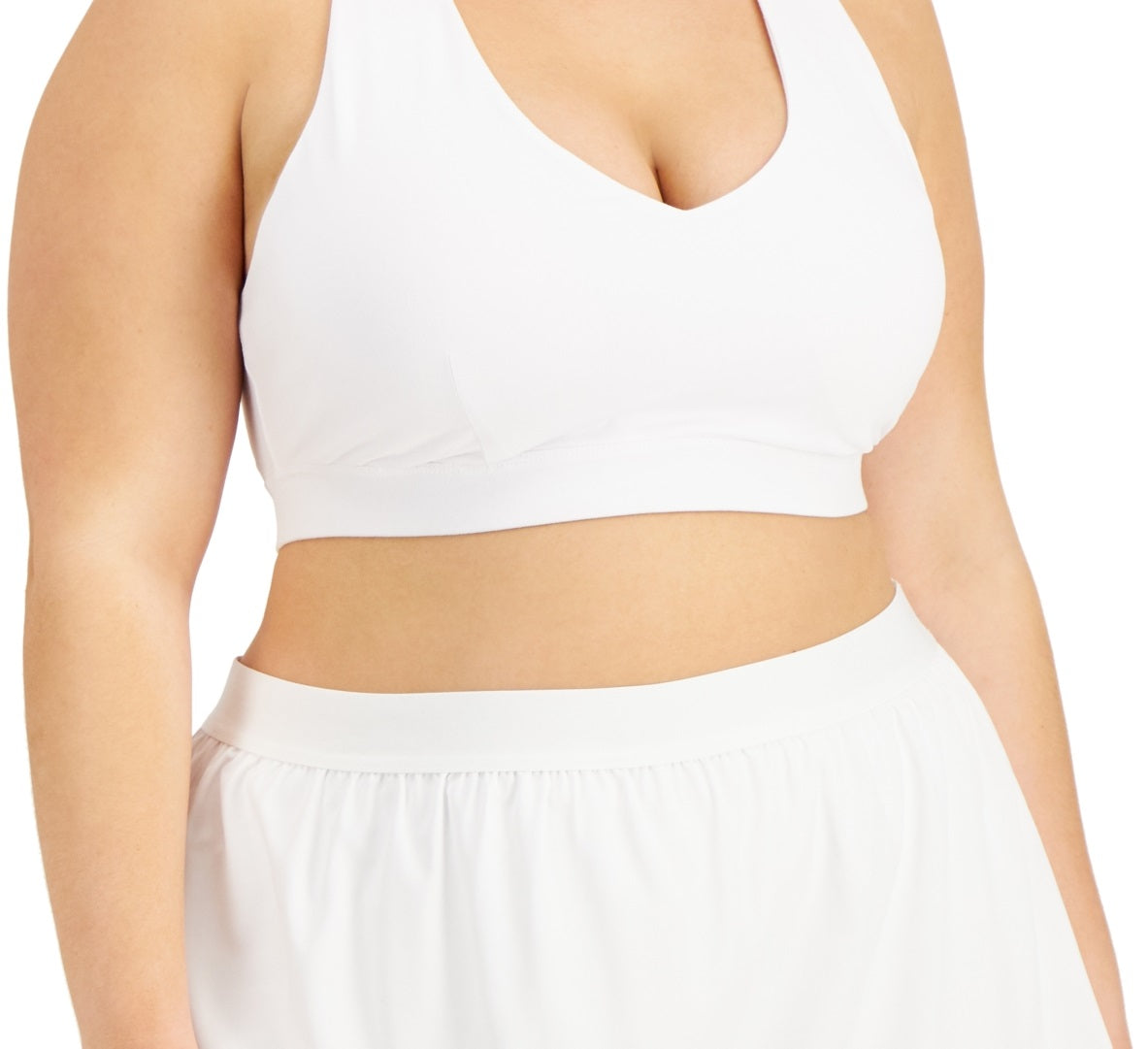 ID Ideology Women's Match Set Sports Bra White Size 1X