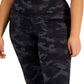 ID Ideology Women's Plus Camo Leggings Black Size 2X
