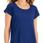 ID Ideology Women's Essentials Sweat Set T-Shirt Blue Size XX-Large