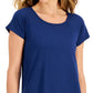 ID Ideology Women's Essentials Sweat Set T-Shirt Blue Size X-Large