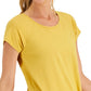 ID Ideology Women's Essentials Sweat Set T Shirt Yellow Size Small