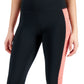 ID Ideology Women's Essentials Colorblocked Cropped Leggings Red Size X-Small