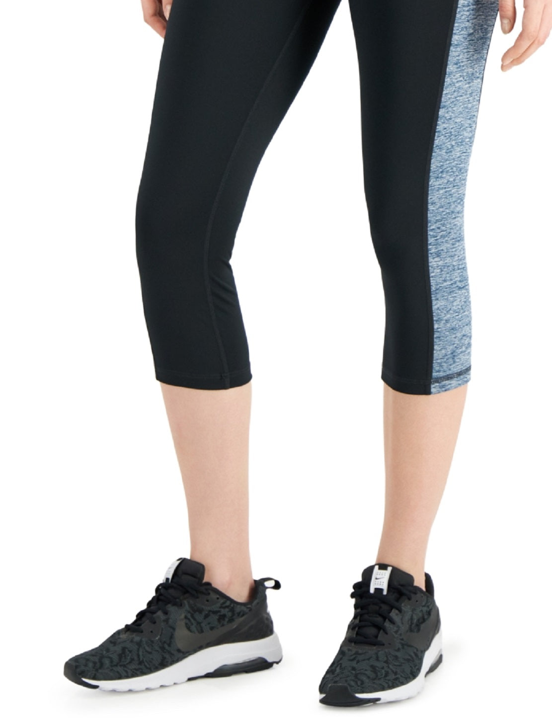 ID Ideology Women's Essentials Colorblocked Cropped Leggings Gray Size X-Large