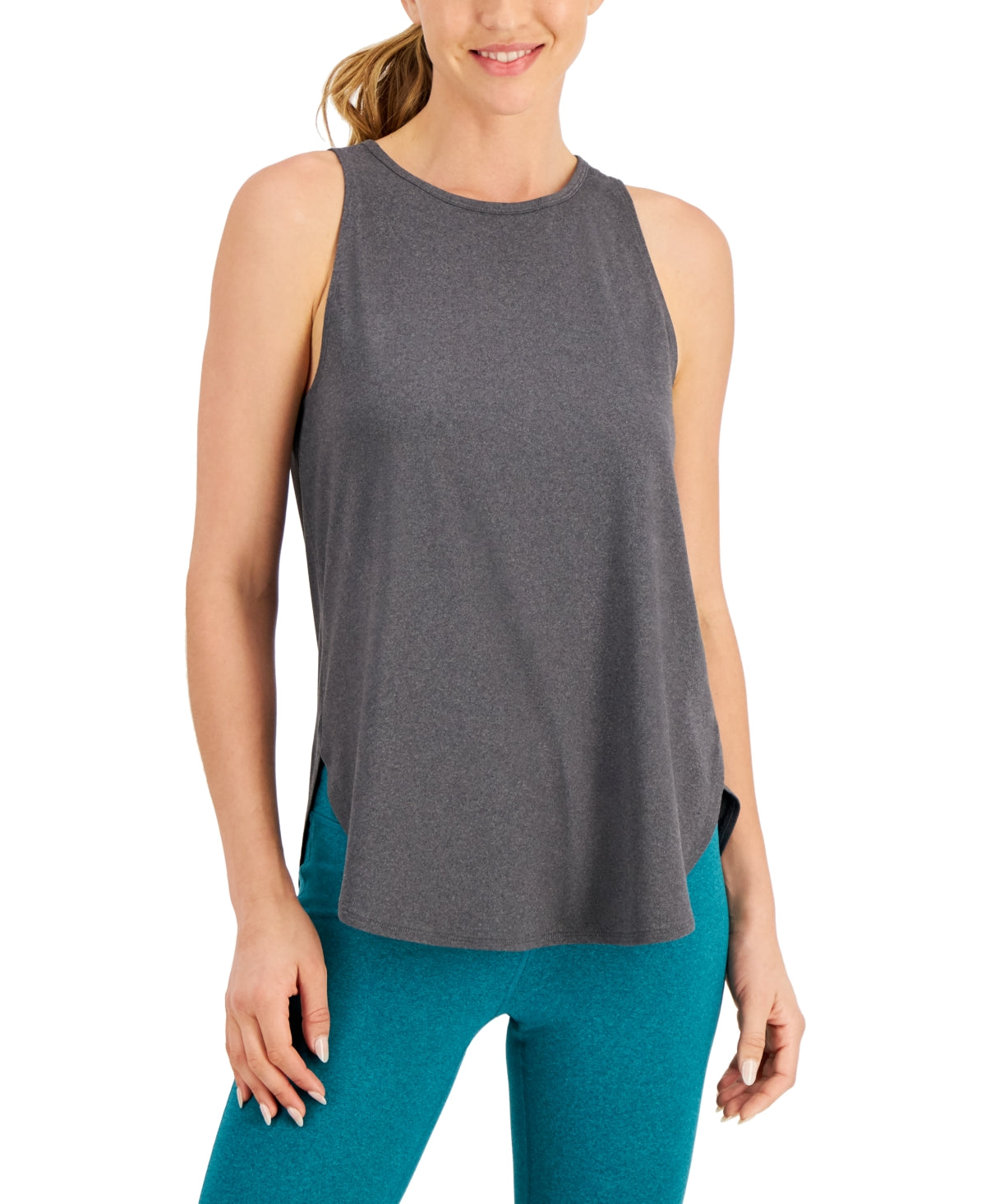 ID Ideology Women's Essentials Sweat Set Tank Top Gray