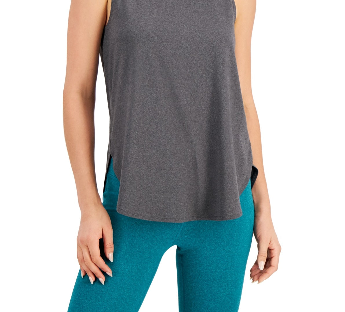 ID Ideology Women's Essentials Sweat Set Tank Top Gray