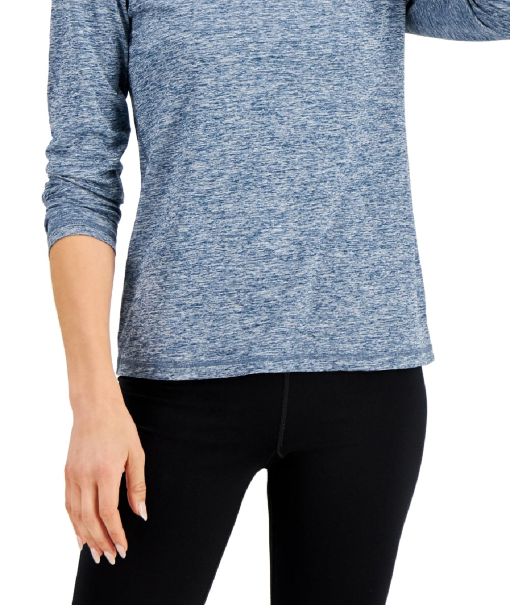 ID Ideology Women's Essentials Quarter Zip Top Blue Size Large