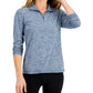ID Ideology Women's Essentials Quarter Zip Top Blue Size Large