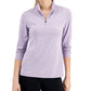 ID Ideology Women's Essentials Quarter Zip Top Purple Size XX-Large