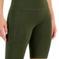 ID Ideology Women's Solid 10 Cotton Bike Shorts Green Size Large