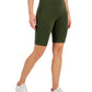 ID Ideology Women's Solid 10 Cotton Bike Shorts Green Size Large