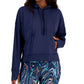 ID Ideology Women's Relaxed Solid Techy Hoodie Blue Size Medium