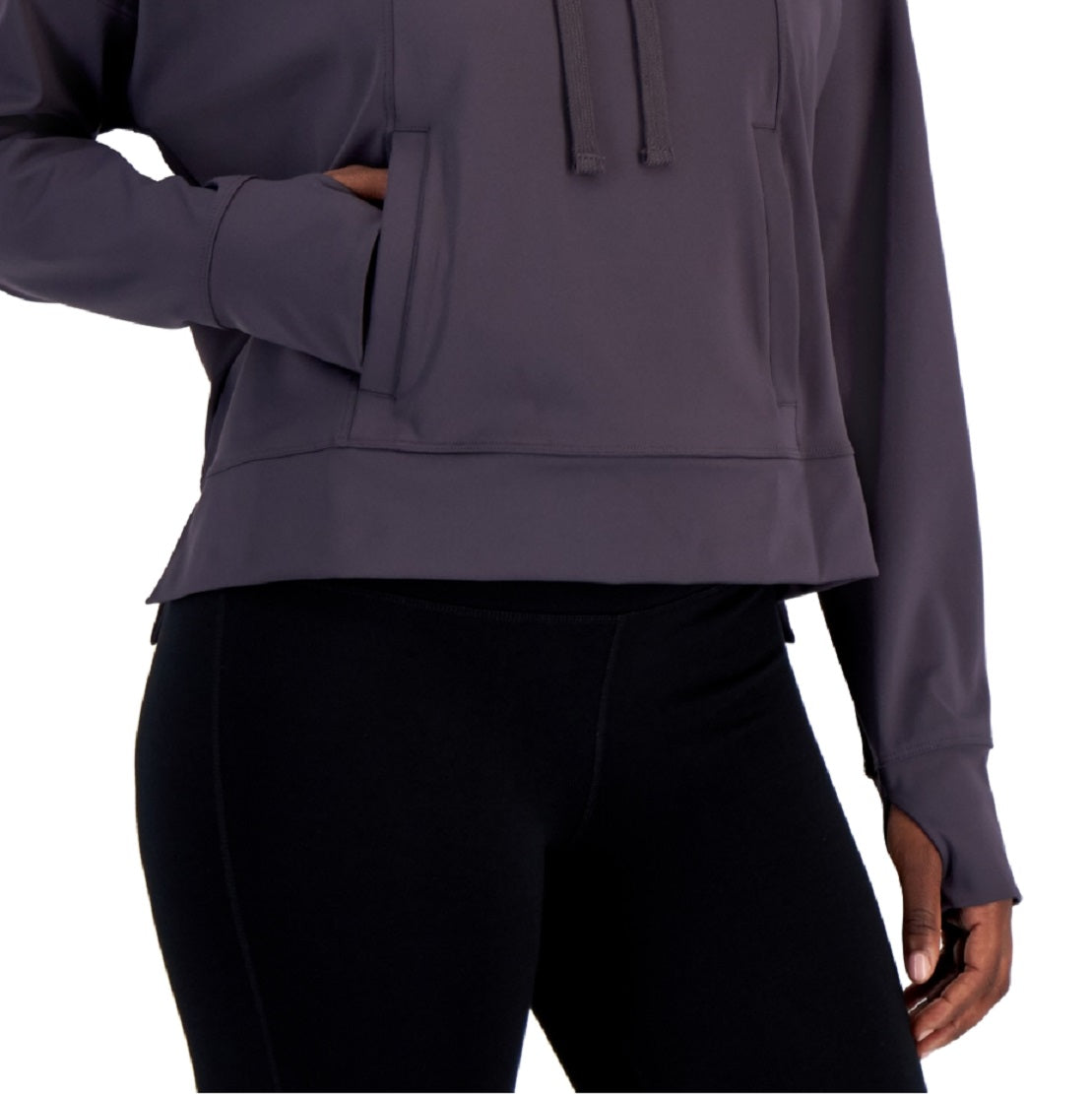 ID Ideology Women's Relaxed Solid Techy Hoodie Gray Size Small