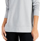 ID Ideology Women's Crewneck Slit Side Top Gray Size XX-Large