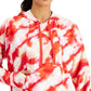 ID Ideology Women's Relaxed Twist Tech Printed Hoodie Red Size XX-Large