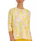 Id Ideology Women's Active Whirl-Print Crewneck Sweatshirt Yellow Size 2XL