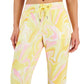 ID Ideology Women's Active Whirl Print Slim Jogger Pants Yellow
