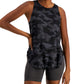 ID Ideology Women's Essentials Sweat Set Camo Tank Top Black Size XX-Large