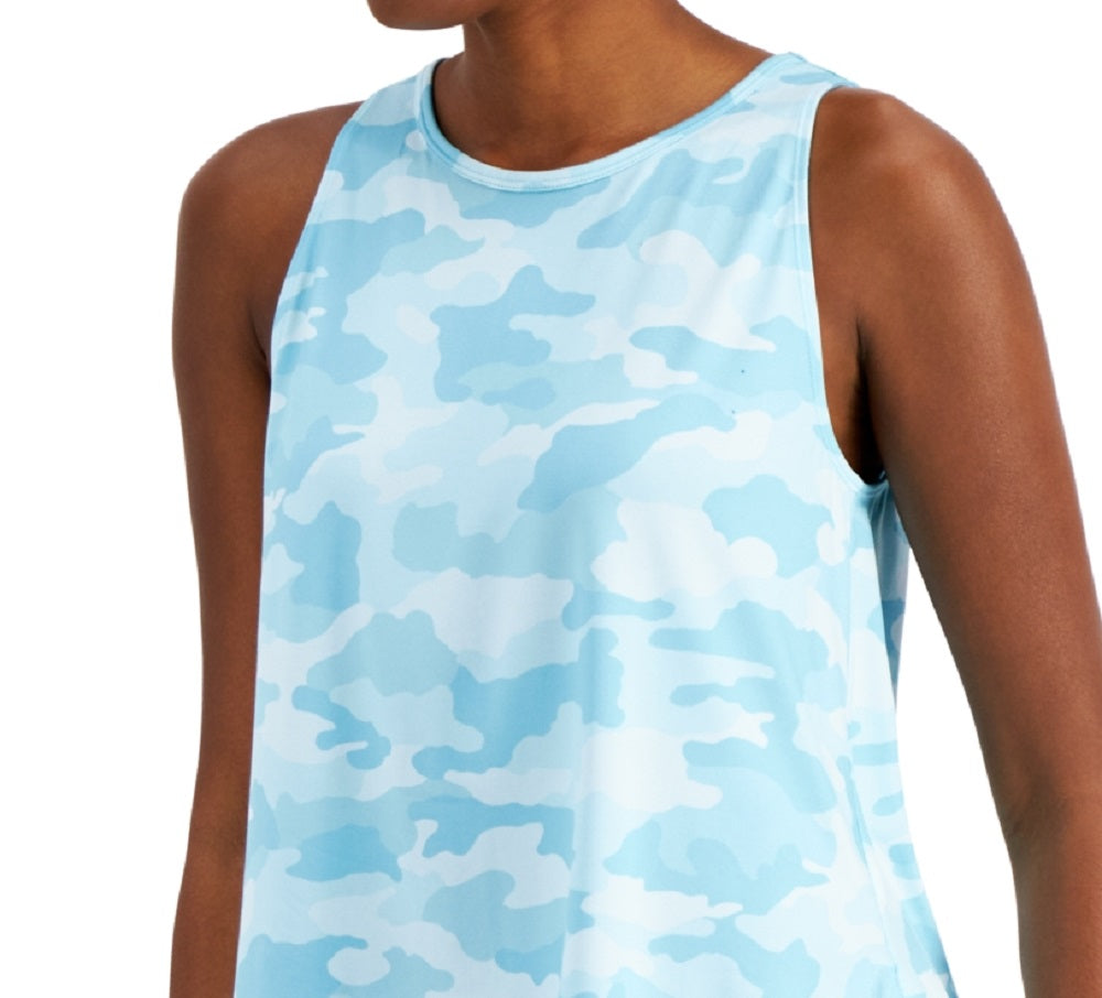 ID Ideology Women's Essentials Sweat Set Camo Tank Top Blue
