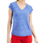 ID Ideology Women's Essentials Rapidry Heathered Performance T-Shirt Blue Size Large