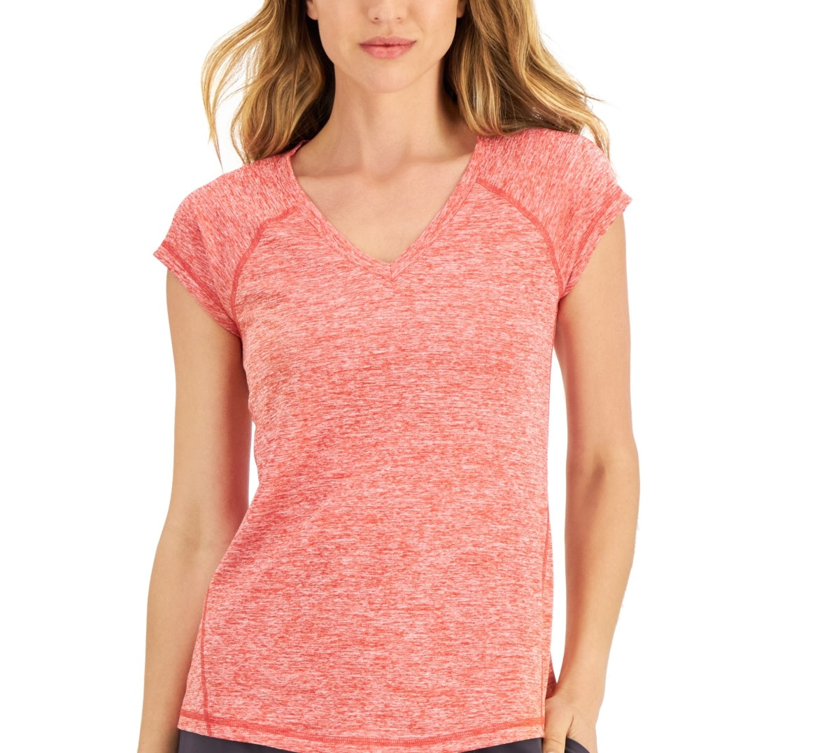 ID Ideology Women's Essentials Rapidry Heathered Performance T-Shirt Red Size XX-Large
