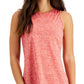 ID Ideology Women's Essentials Heathered Keyhole Back Tank Top Red Size Medium