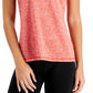 ID Ideology Women's Essentials Heathered Keyhole Back Tank Top Red Size Medium