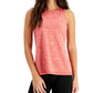 ID Ideology Women's Essentials Heathered Keyhole Back Tank Top Red Size Medium
