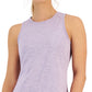 ID Ideology Women's Essentials Heathered Keyhole Back Tank Top Purple Size Large