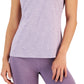 ID Ideology Women's Essentials Heathered Keyhole Back Tank Top Purple Size Large