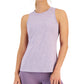 ID Ideology Women's Essentials Heathered Keyhole Back Tank Top Purple Size Large