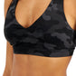 ID Ideology Women's Camo Print Low Impact Sports Bra Black Size Large
