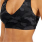 ID Ideology Women's Camo Print Low Impact Sports Bra Black Size XX-Large