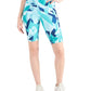 ID Ideology Women's Compression Printed 10 Bike Shorts Blue Size Large