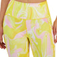ID Ideology Women's Compression Side Pocket Cropped Leggings Yellow Size Small