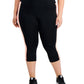 ID Ideology Women's Colorblocked Capri Leggings Black Size XL