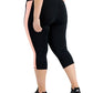 ID Ideology Women's Colorblocked Capri Leggings Black Size XL