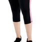 ID Ideology Women's Colorblocked Capri Leggings Pink Size 2X