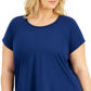 ID Ideology Women's Sweat Set T Shirt Blue Size 3X