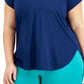 ID Ideology Women's Sweat Set T Shirt Blue Size 3X
