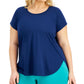 ID Ideology Women's Sweat Set T Shirt Blue Size 3X