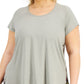 ID Ideology Women's Sweat Set T-Shirt Gray Size 1X