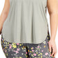 ID Ideology Women's Sweat Set T-Shirt Gray Size 1X