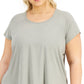 ID Ideology Women's Sweat Set T-Shirt Gray Size 4X