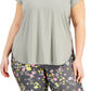 ID Ideology Women's Sweat Set T-Shirt Gray Size 4X