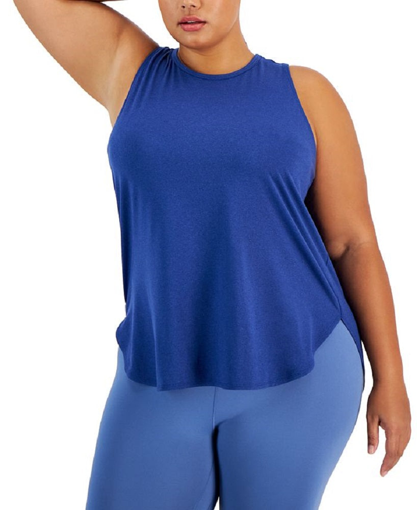 ID Ideology Women's Sweat Set Tank Blue Size 1X
