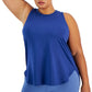 ID Ideology Women's Sweat Set Tank Blue Size 1X