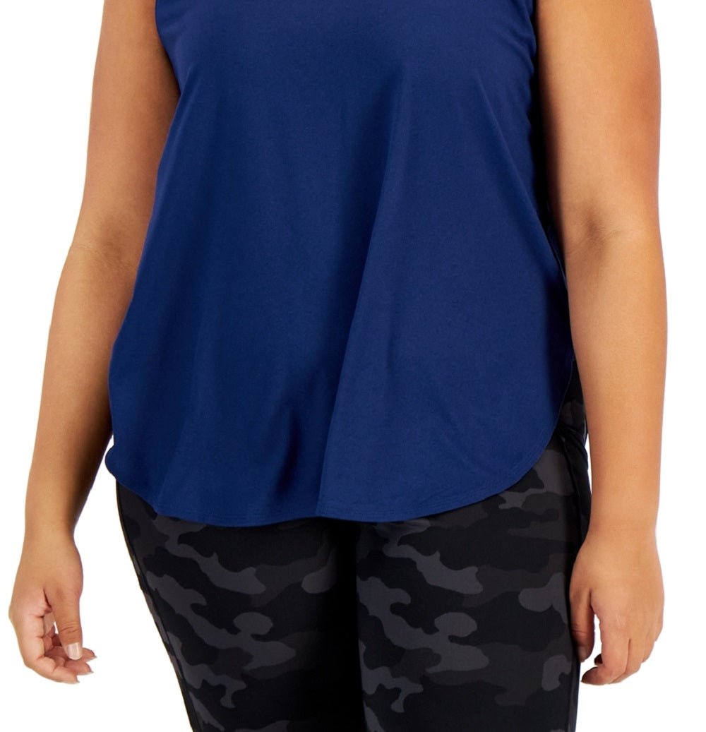 ID Ideology Women's Sweat Set Tank Blue Size 1X