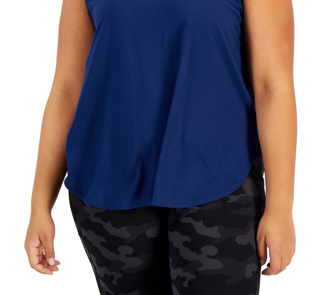 ID Ideology Women's Sweat Set Tank Blue Size 2X