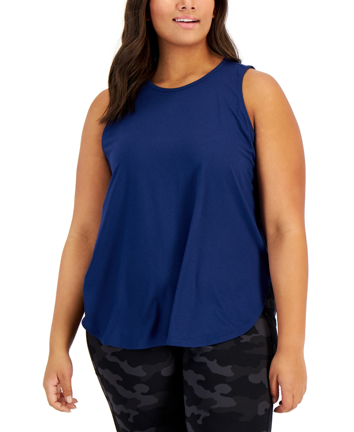 ID Ideology Women's Sweat Set Tank Blue Size 2X